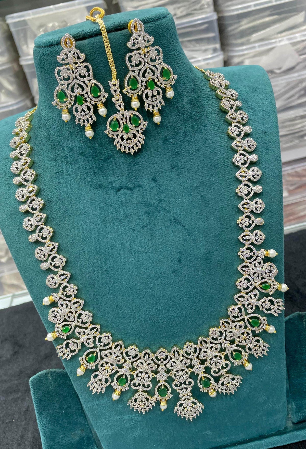 American Diamond Stones Bridal Haram