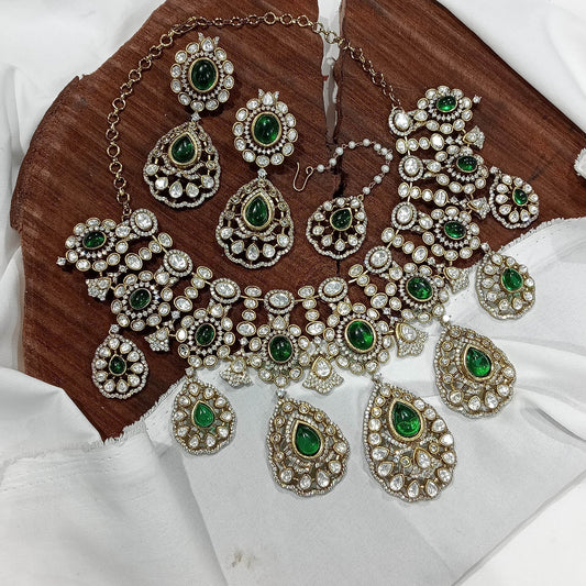 Moissanite Stones Bridal Necklace - Nakshatra Jewels