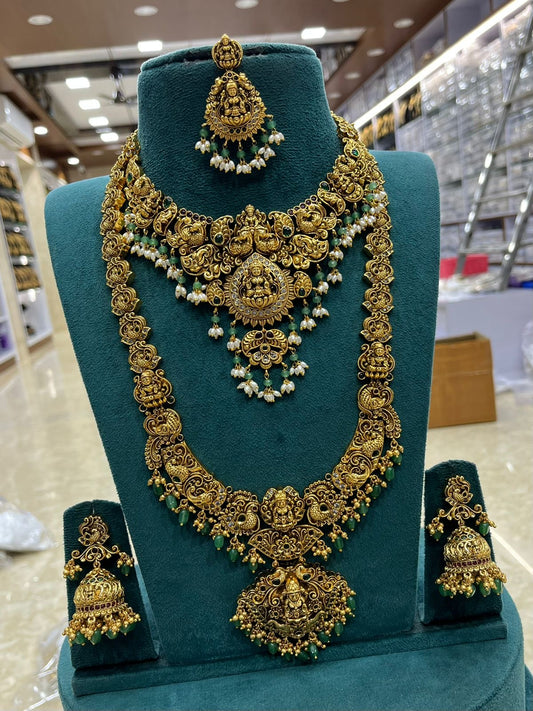 Nakshi Work with AD Stones Bridal Combo Set