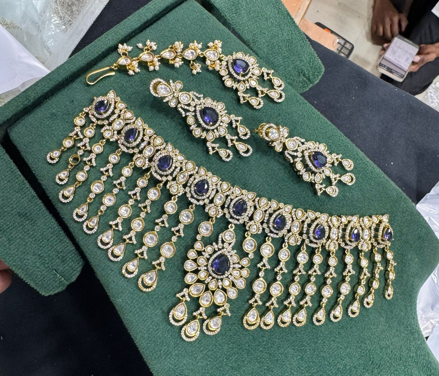 Victorian Polish with AD Stone Choker