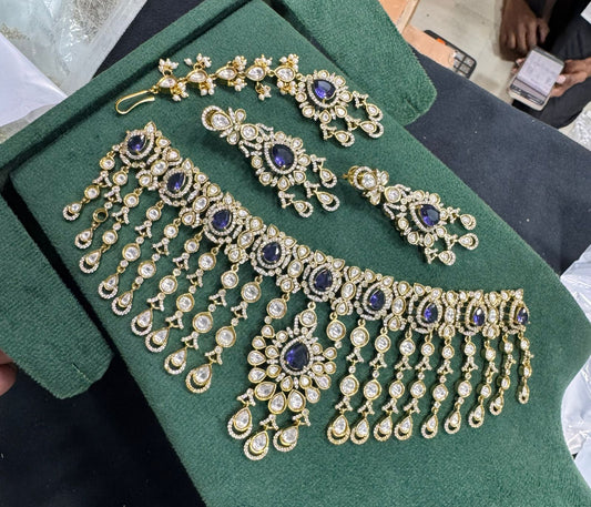 Victorian Polish with AD Stone Choker