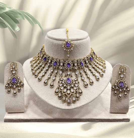 Moissanite Stones Bridal Necklace