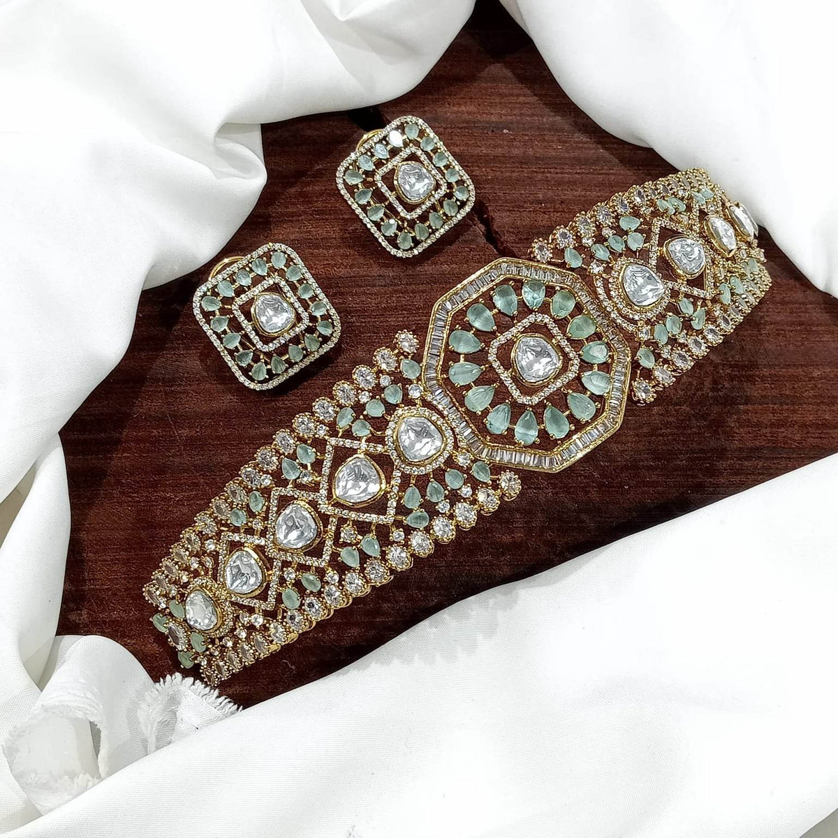 Victorian Polish AD Stones Choker