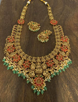 Nagasi Work with Coral Beads Haram - Nakshatra Jewels