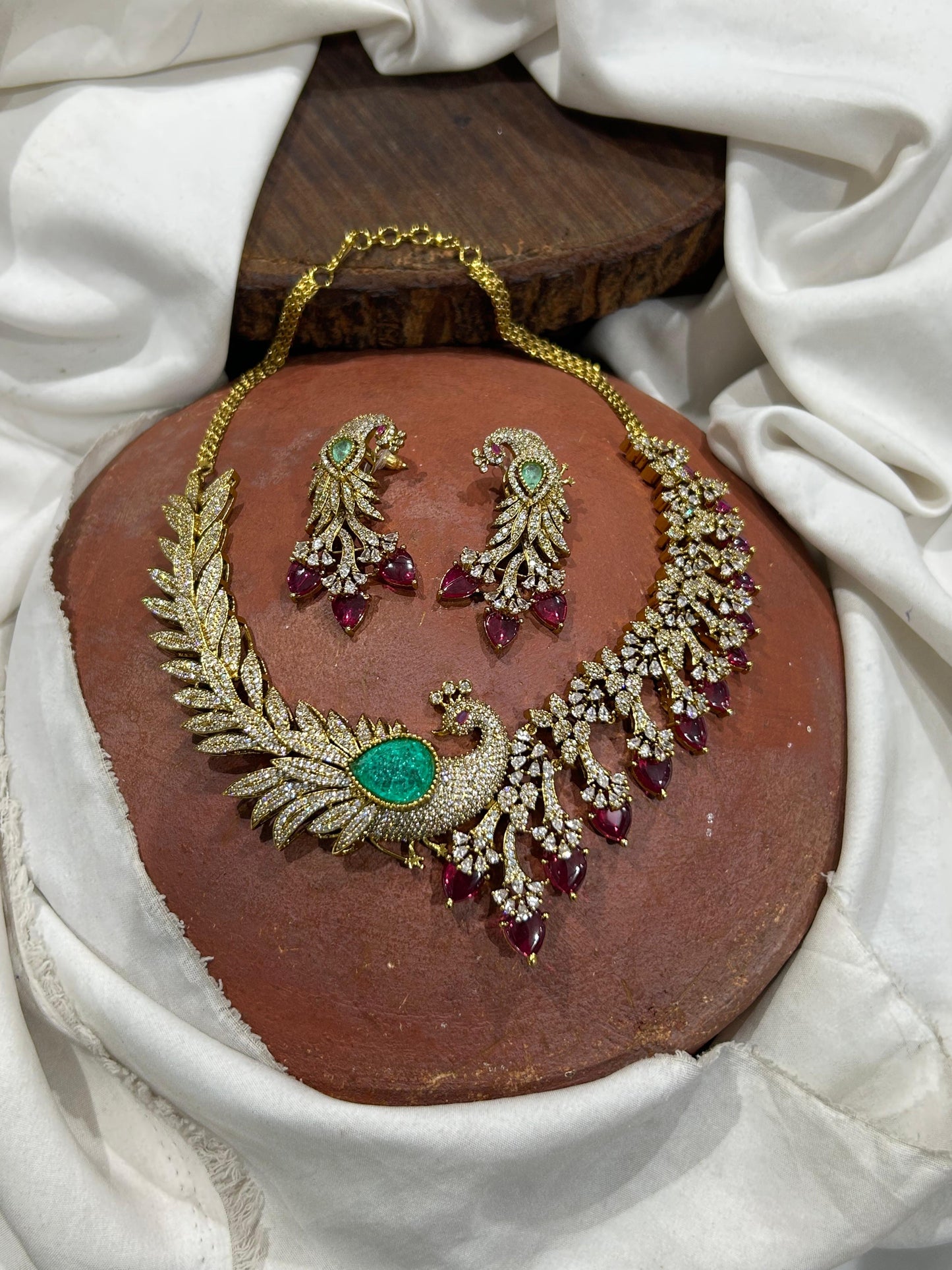 Victorian Polish with AD Stone Necklace