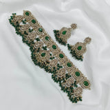 Victorian Polish with AD Stones Choker - Nakshatra Jewels