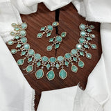 Victorian Polish with AD Stones Necklace - Nakshatra Jewels