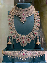 American Diamond Stones Bridal Set - Nakshatra Jewels