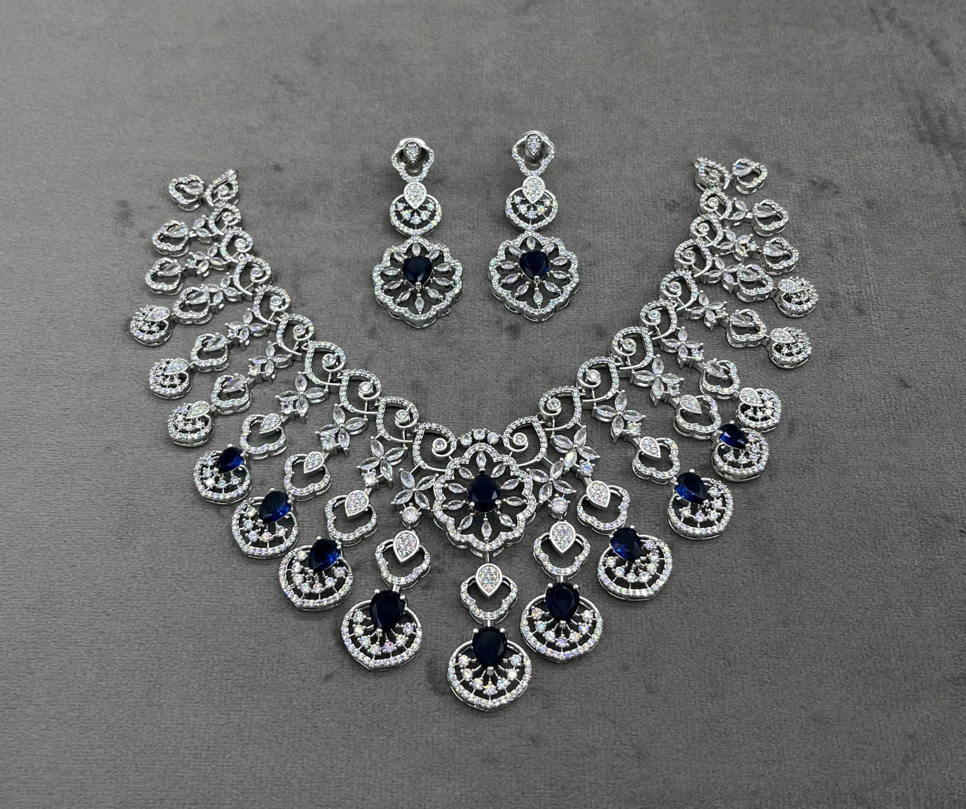 Moissanite & AD Stones Bridal Choker - Nakshatra Jewels