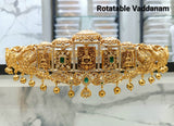 Nakshi Work with AD Stones Bridal Hip Belt (Gold Replica) - Nakshatra Jewels