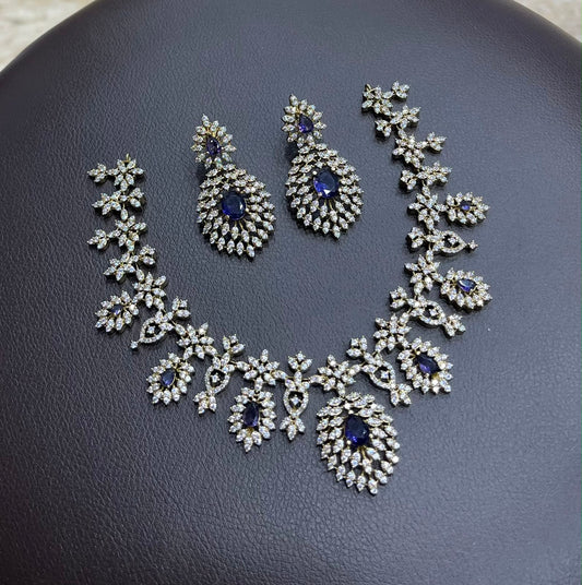 AD Stones Necklace (Silver Polish)