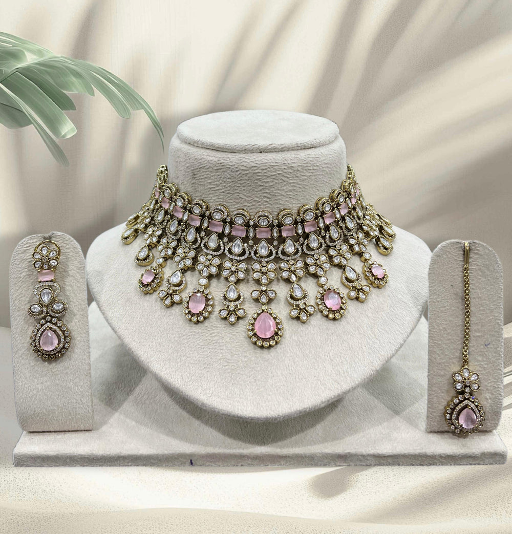 Victorian Polish with AD Stones Bridal Choker