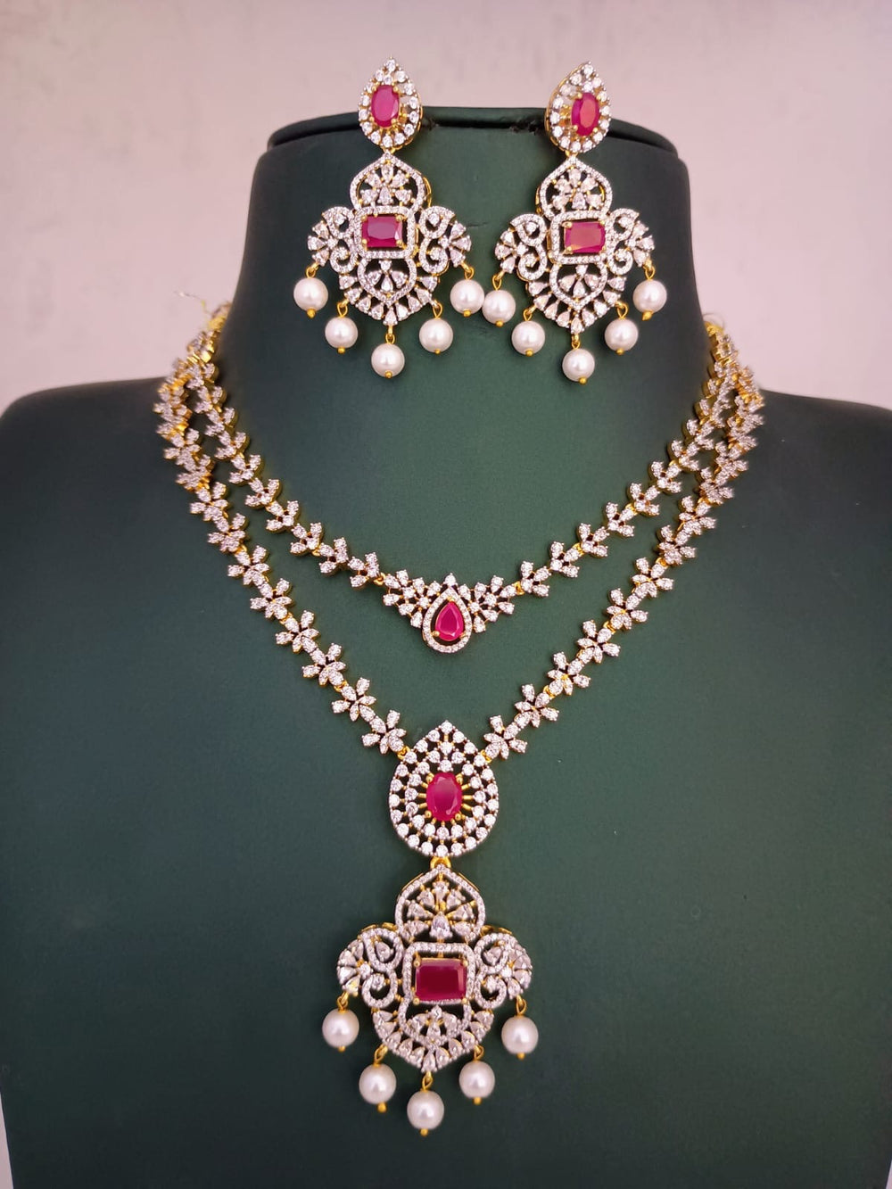 American Diamond Stones Necklace