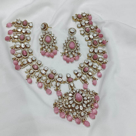 Moissanite Stones Bridal Necklace - Nakshatra Jewels