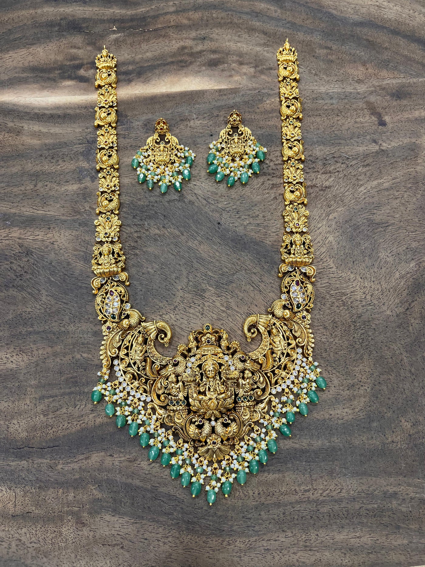 Nakshi work with AD Stones Bridal Haram