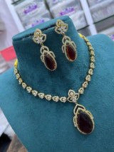 Victorian Polish AD Stones Necklace - Nakshatra Jewels