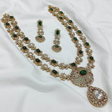 Victorian Polish with Moissanite & AD Stones Bridal Haram - Nakshatra Jewels