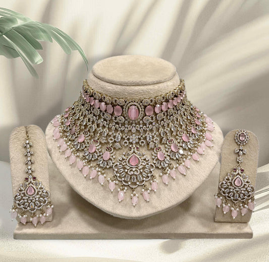 Victorian Polish AD Stones Bridal Choker