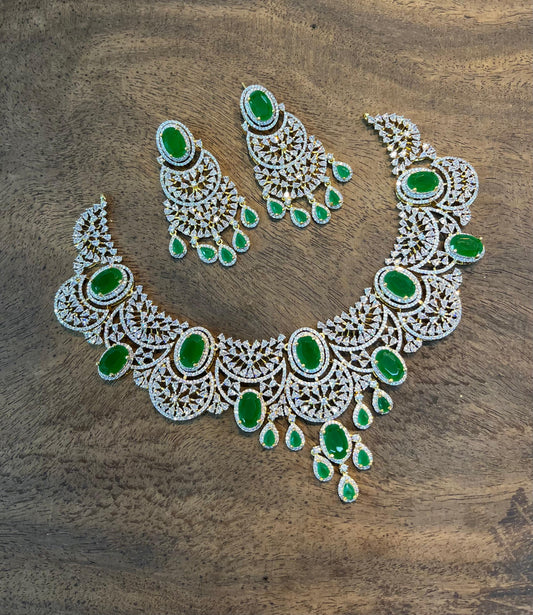 American Diamond Stones Bridal Necklace