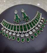 Victorian Polish AD and Mossianite Stones Bridal Choker