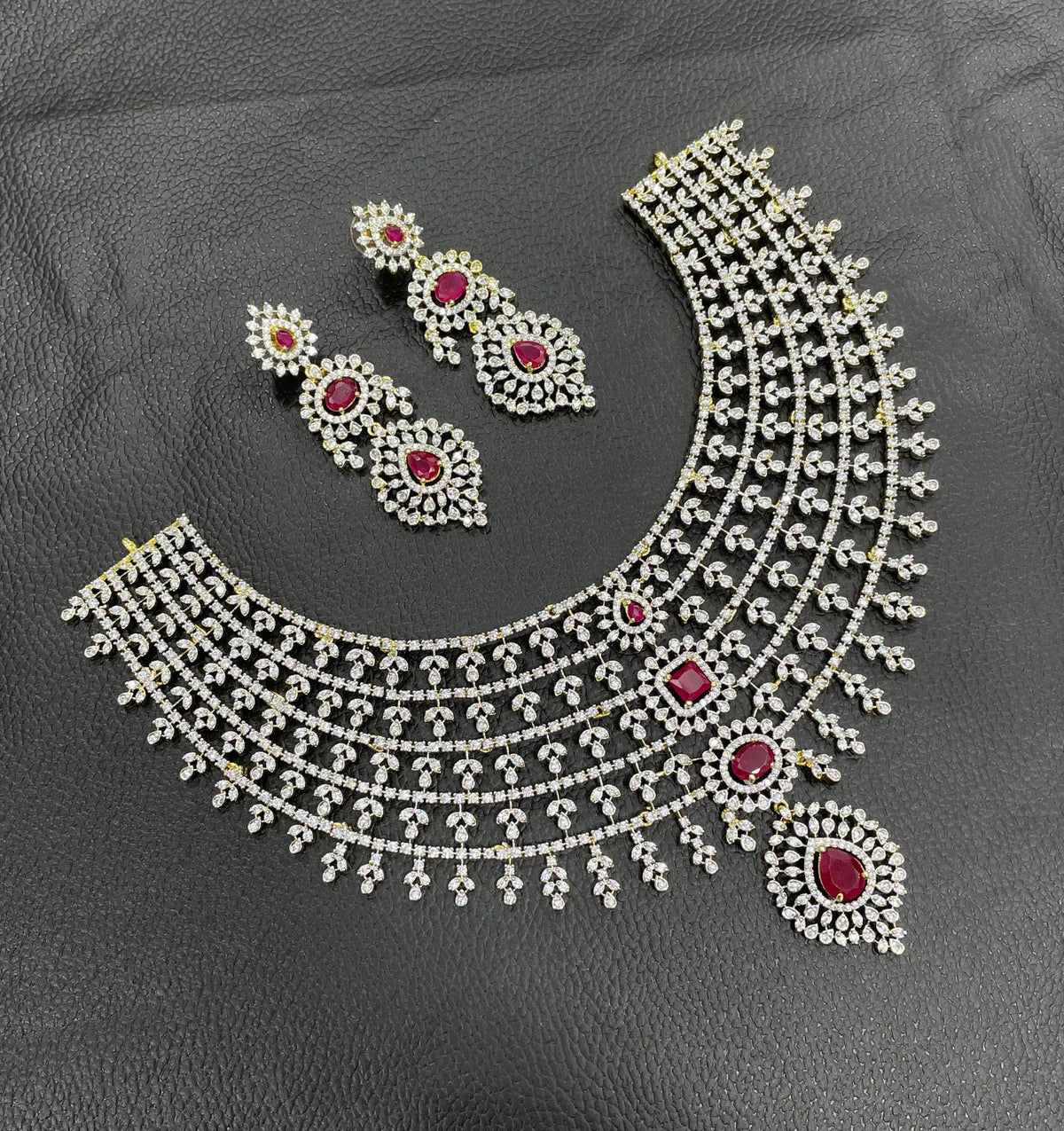 American Diamond Stones Bridal Necklace