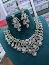 American Diamond Stones Bridal Neck Set - Nakshatra Jewels