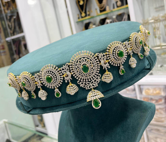 American Diamond Stones Bridal Hip Chain - Nakshatra Jewels