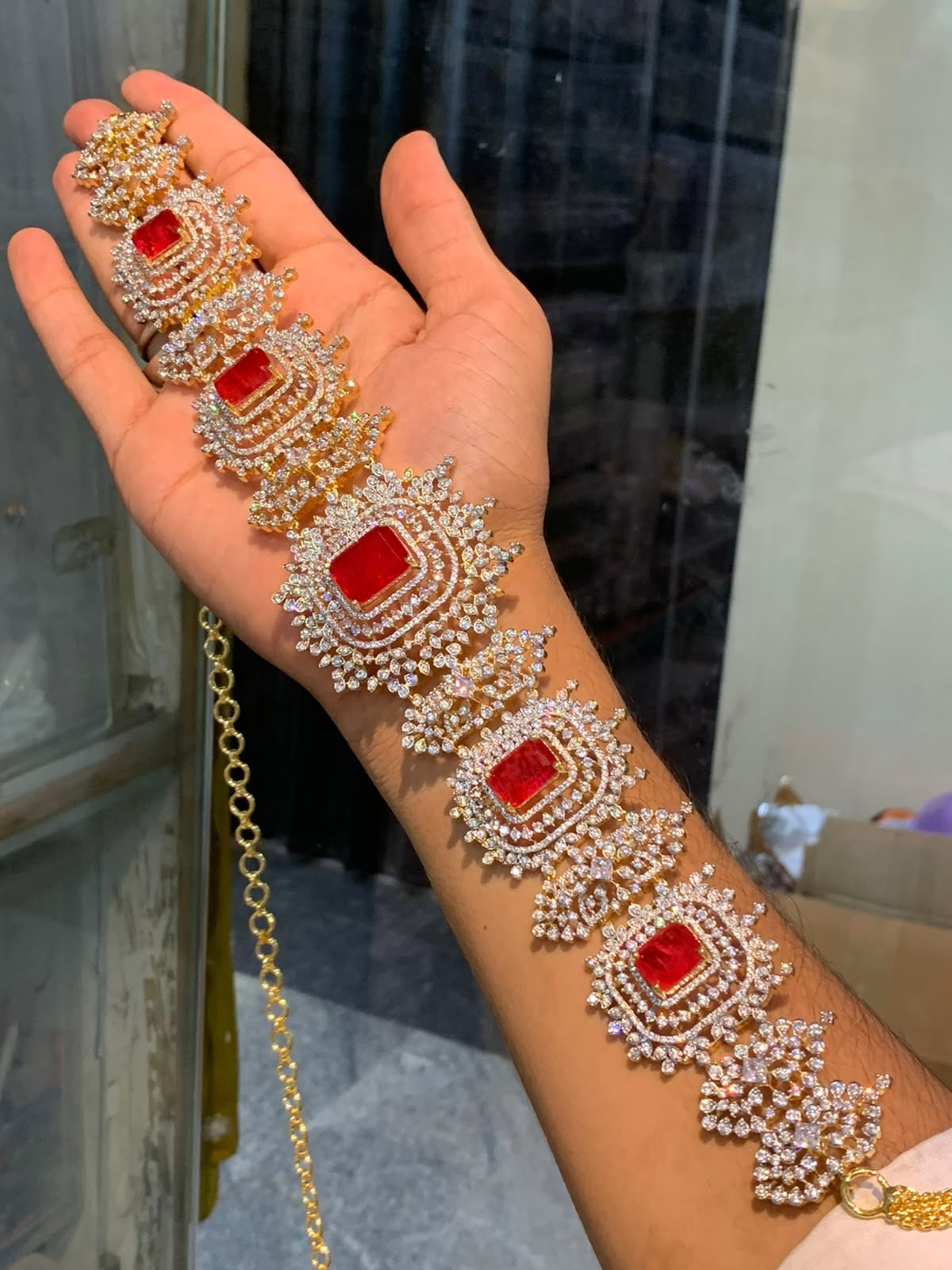 American Diamond Stones Bridal Hip Chain