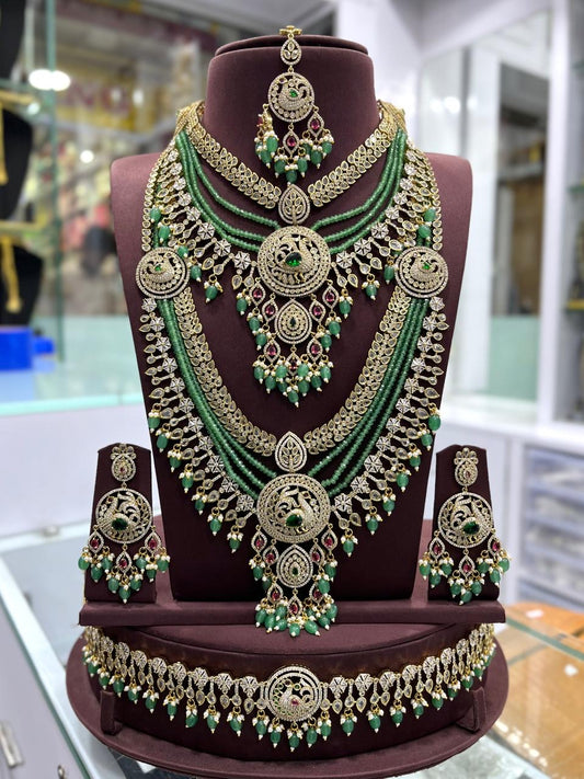 Victorian Polish with Moissanite Stones Bridal Combo