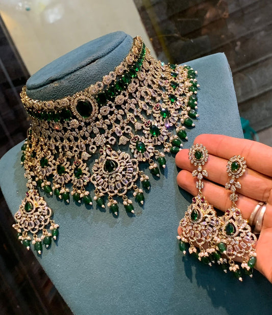 Victorian Polish with AD Stones Bridal Choker