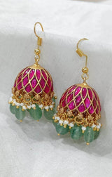 Jaadu Kundan Stones Bridal Earrings - Nakshatra Jewels