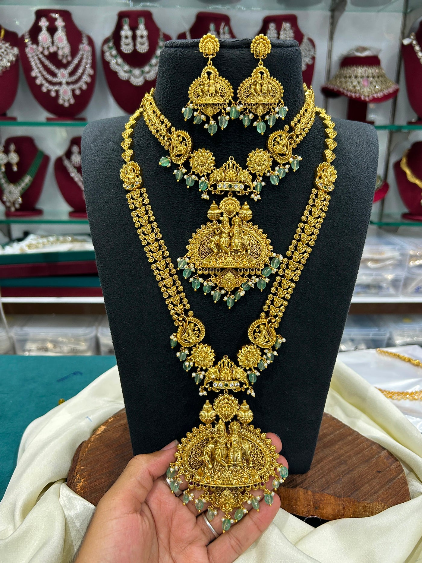 Nakshi Work with AD Stones Bridal Combo