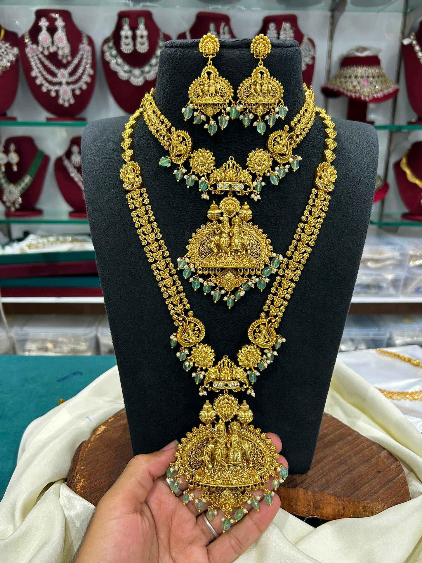 Nakshi Work with AD Stones Bridal Combo