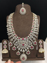 American Diamond Stone Bridal Haram - Nakshatra Jewels
