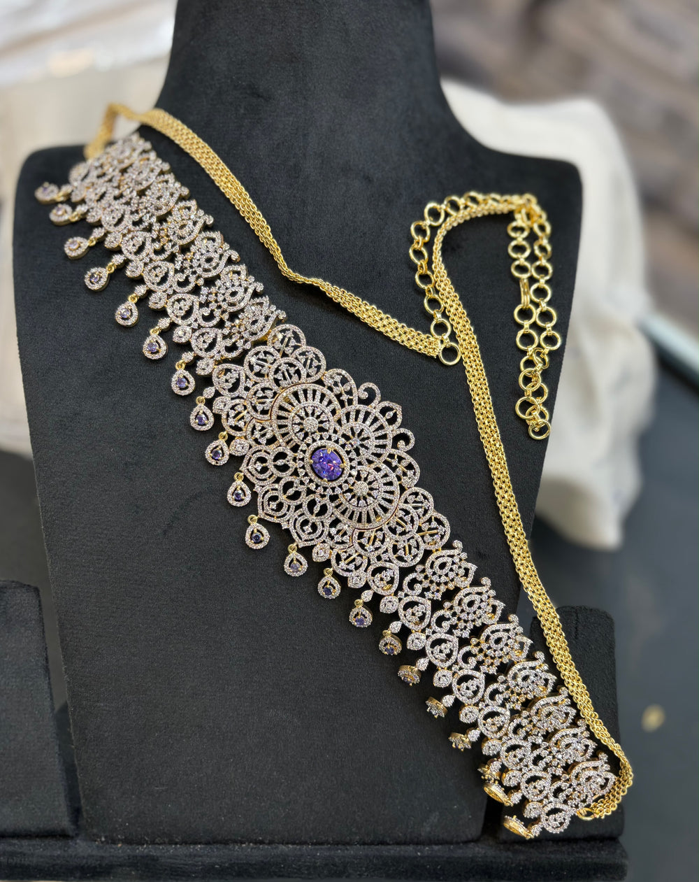 American Diamond Stones Bridal Hip Chain