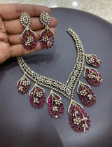 Victorian Polish with AD Stone Necklace