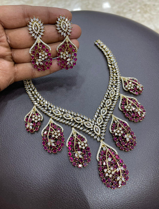 Victorian Polish with AD Stone Necklace