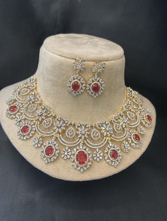 American Diamond Stones Bridal Neck set