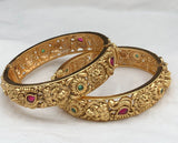 Premium Matt with Kempu Stones Bangles - Nakshatra Jewels