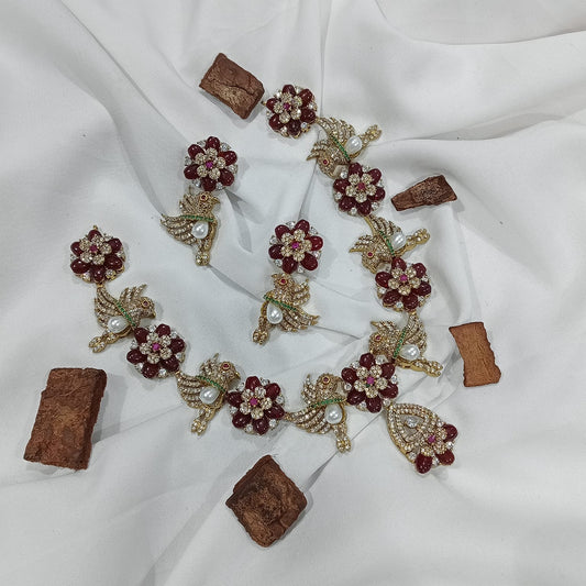 Victorian Polish with AD Stones Necklace