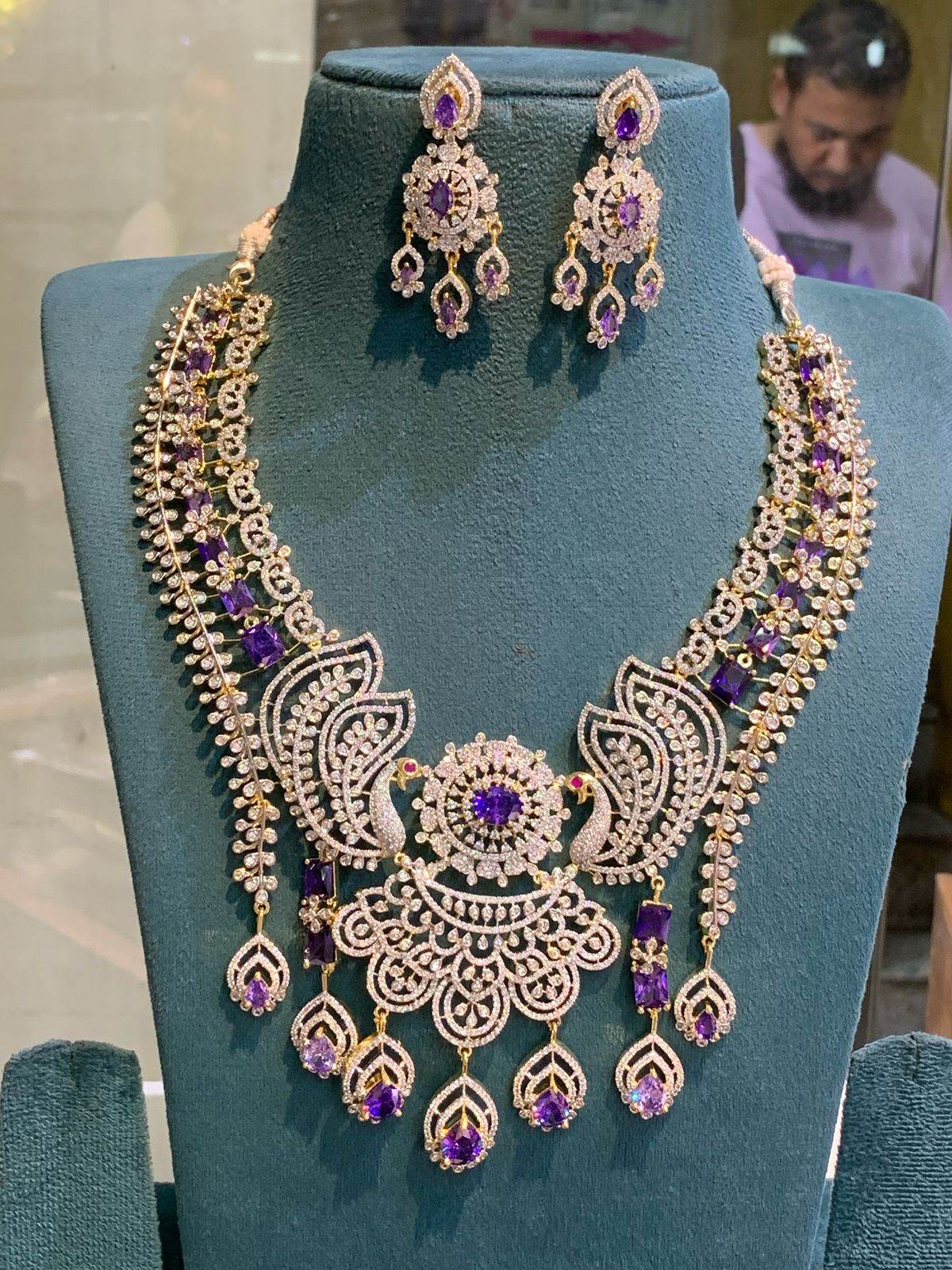 American Diamond Stones Bridal Necklace