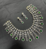American Diamond Stones Bridal Necklace - Nakshatra Jewels