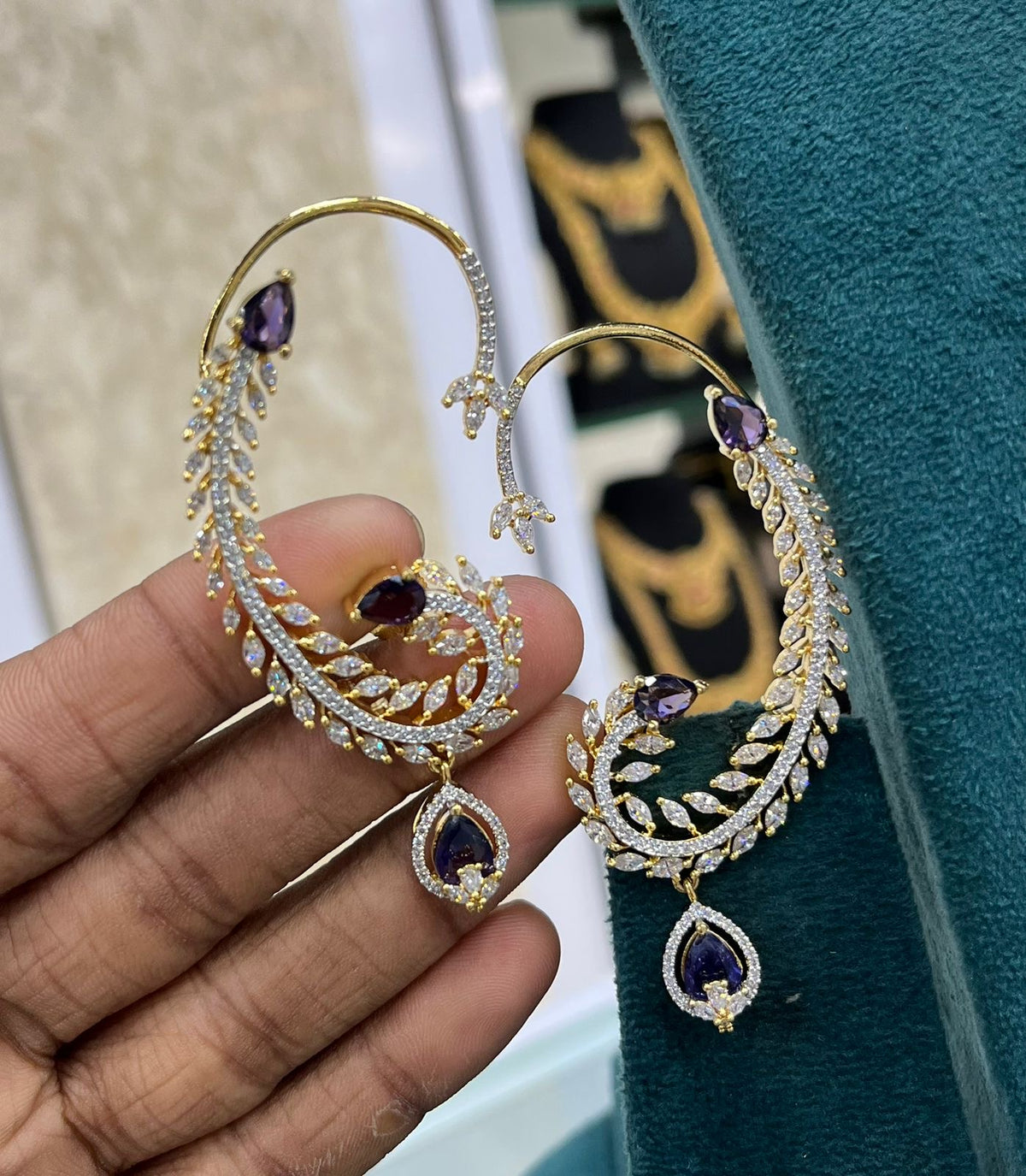 AD Stone Bridal Earcuffs