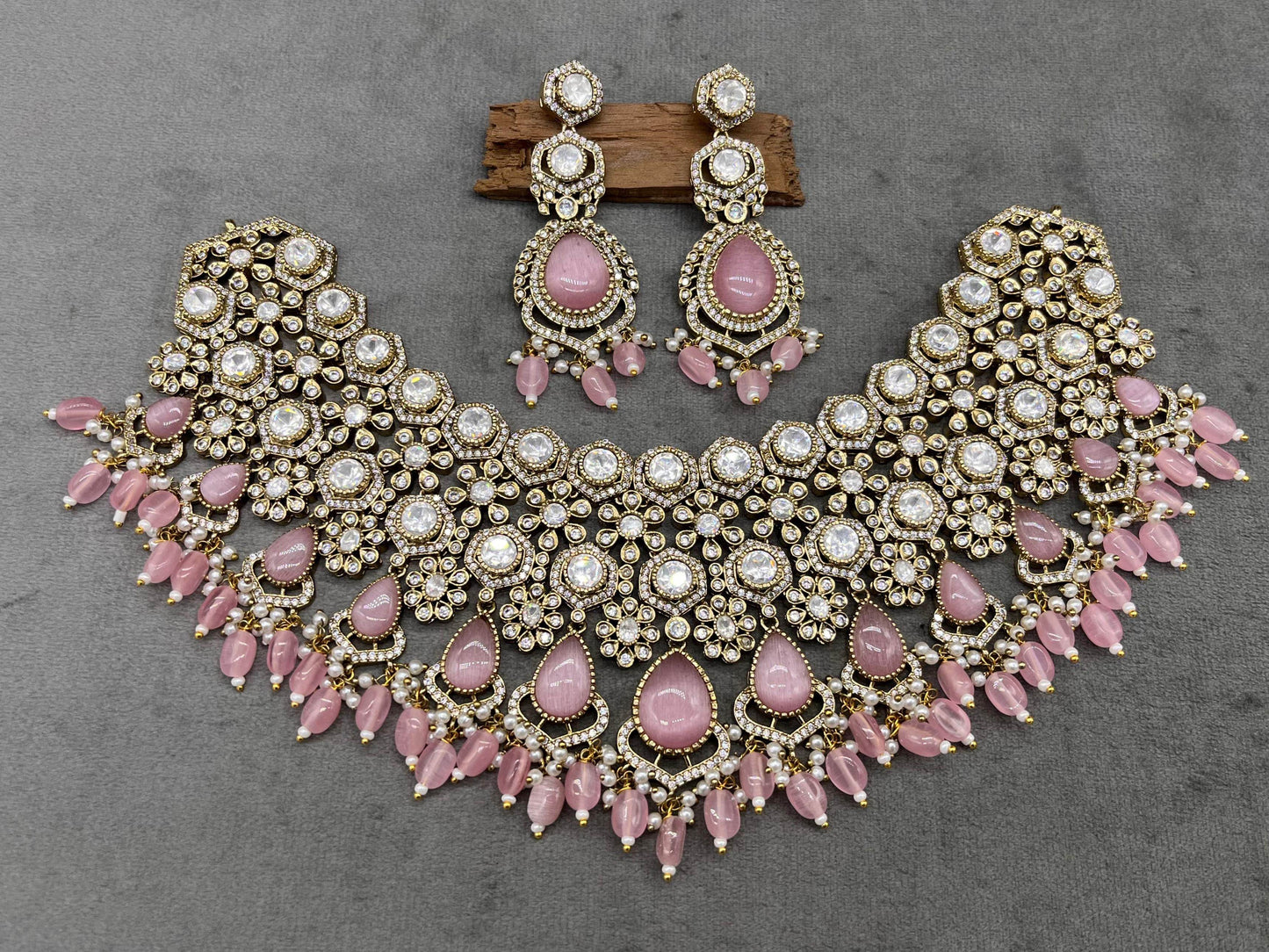 Victorian Polish with AD Stones Bridal Choker