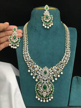 American Diamond Stones Bridal Haram - Nakshatra Jewels