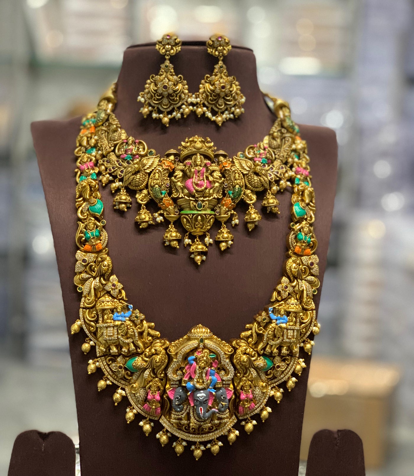 Nakshi Work with AD Stones Bridal Combo Set