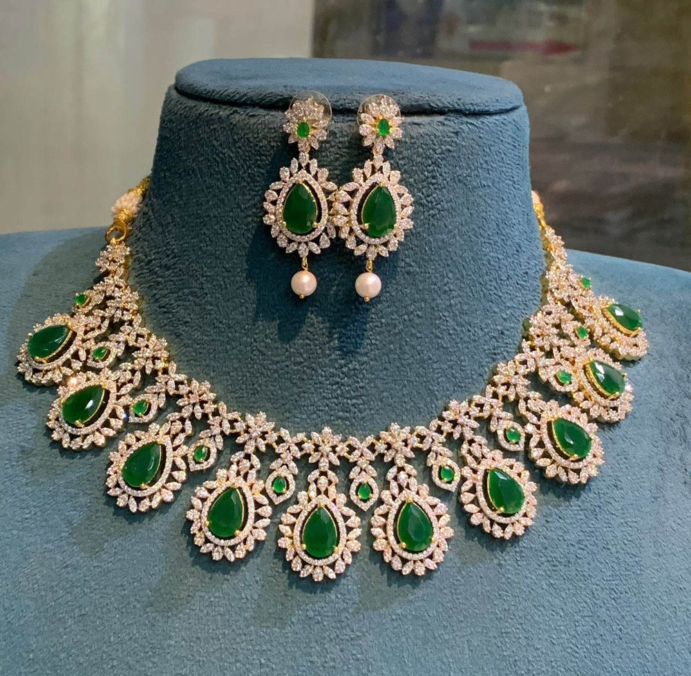 American Diamond Stone Necklace - Nakshatra Jewels