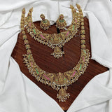 Nakshi Work with Jaadu Kundan Stones Bridal Combo Set - Nakshatra Jewels