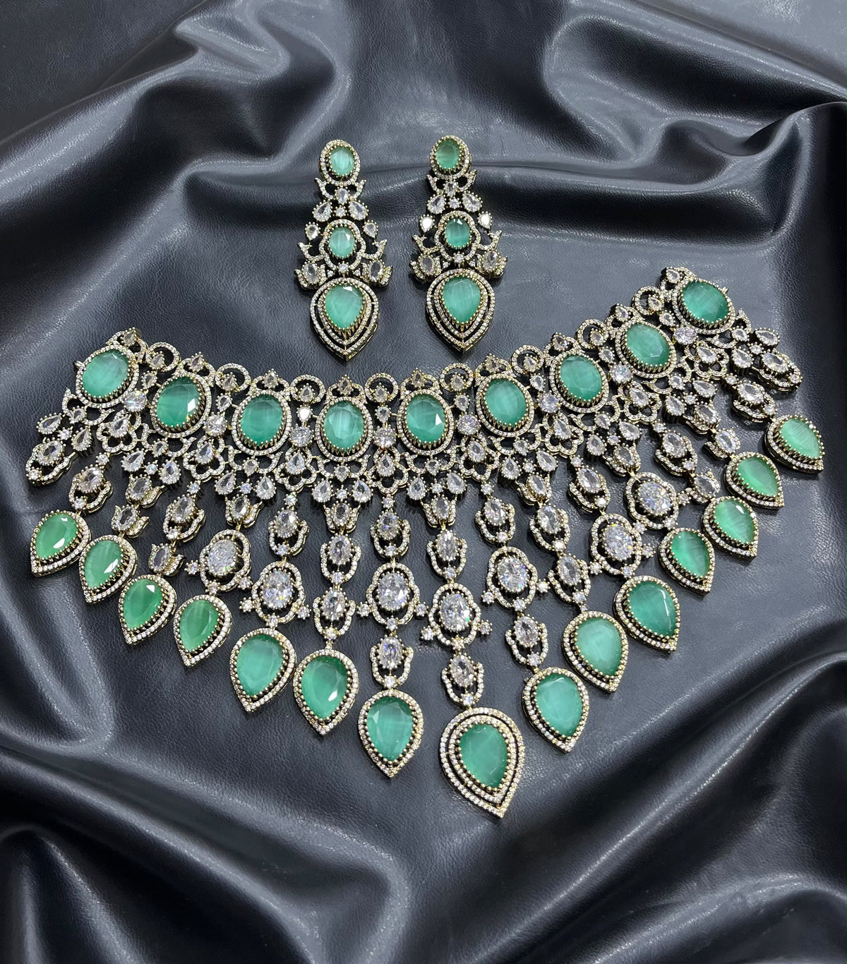 Victorian Polish with AD Stones Bridal Choker