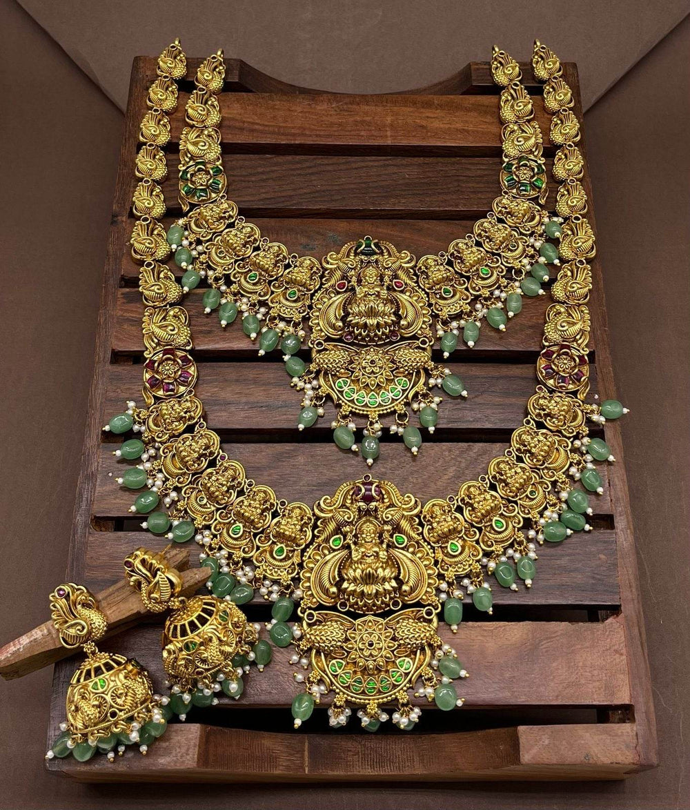 Nakshi Work with Kundan Stones Bridal Combo Set - Nakshatra Jewels